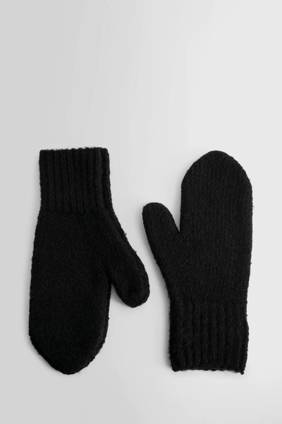 Shop Acne Studios Unisex Black Gloves