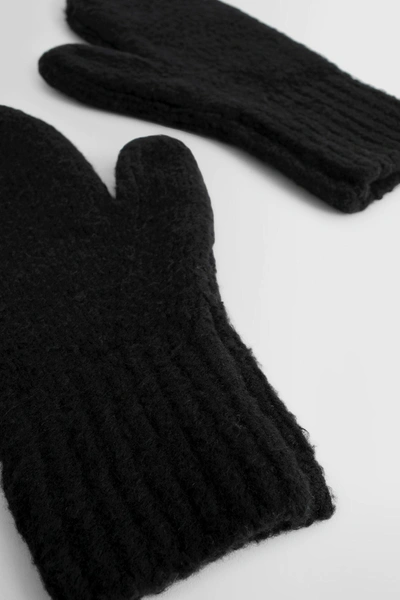 Shop Acne Studios Unisex Black Gloves