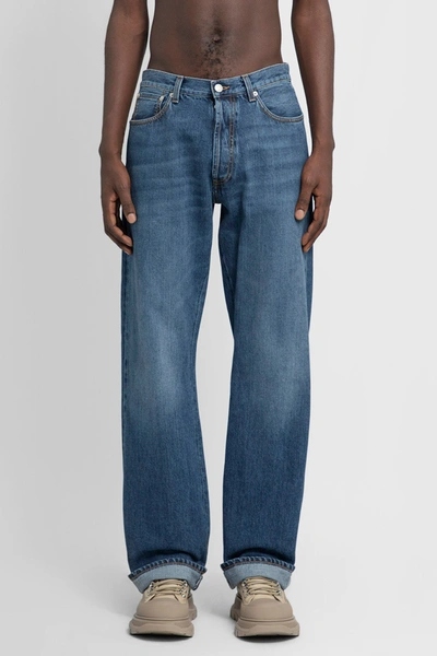 Shop Alexander Mcqueen Man Blue Jeans