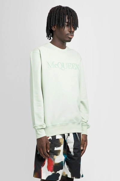 Shop Alexander Mcqueen Man Green Sweatshirts