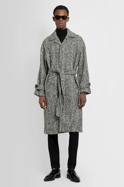 Shop Ami Alexandre Mattiussi Man Black&white Coats