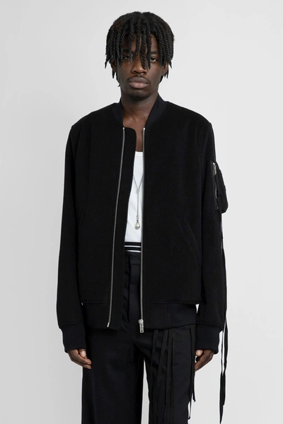 Ann Demeulemeester Bomber In Black Cotton In Black