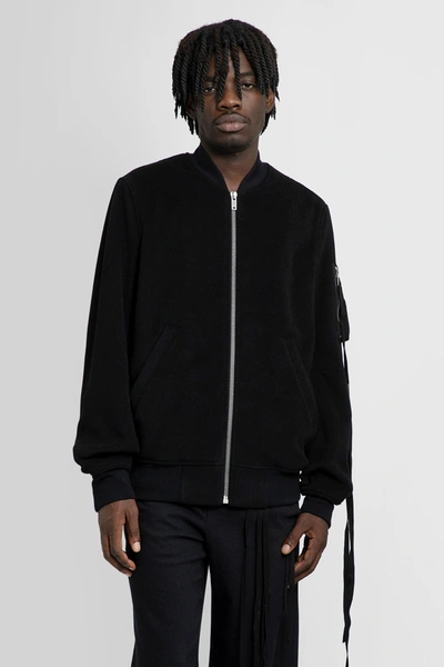 Ann Demeulemeester Bomber In Black Cotton In Black