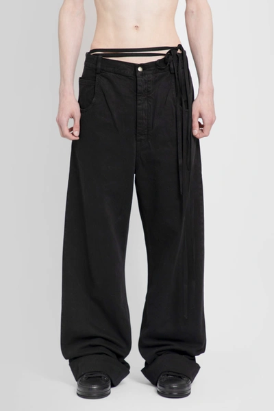 Shop Ann Demeulemeester Man Black Jeans