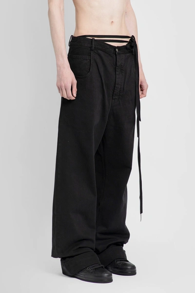 Shop Ann Demeulemeester Man Black Jeans