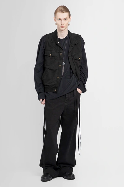 Shop Ann Demeulemeester Man Black Jeans