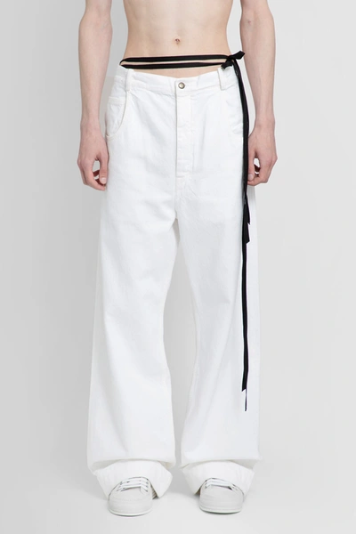 Shop Ann Demeulemeester Man White Jeans