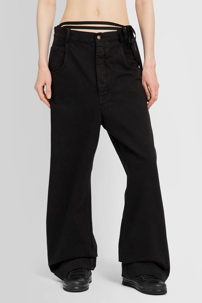 Shop Ann Demeulemeester Woman Black Jeans