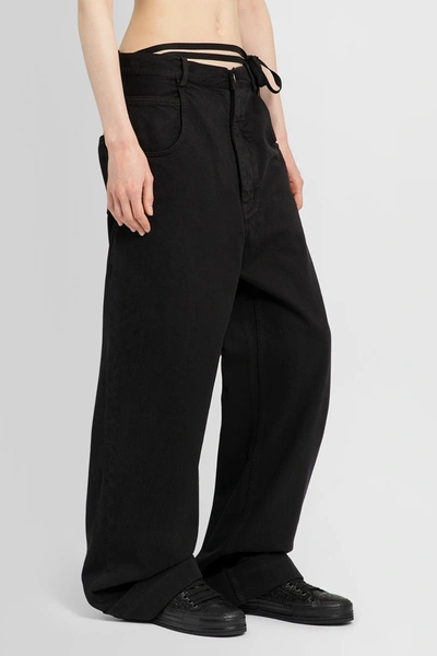 Shop Ann Demeulemeester Woman Black Jeans