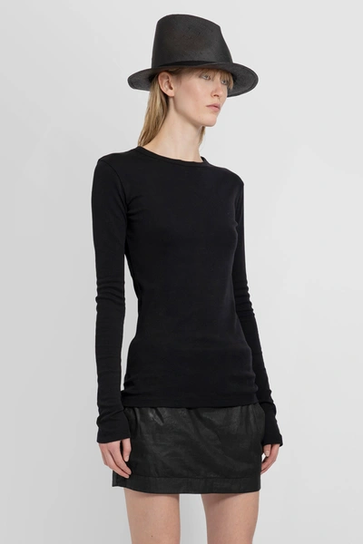 Shop Ann Demeulemeester Woman Black T-shirts