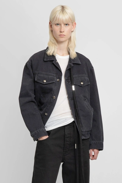 Shop Ann Demeulemeester Woman Grey Jackets