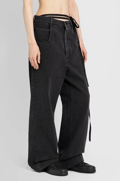 Shop Ann Demeulemeester Woman Grey Jeans