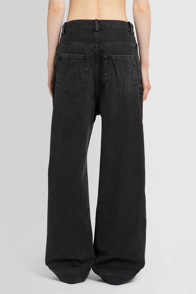 Shop Ann Demeulemeester Woman Grey Jeans