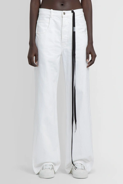 Ann Demeulemeester Kristel Mid-rise Wide-leg Jeans In White