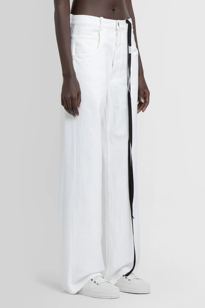 Shop Ann Demeulemeester Woman White Jeans