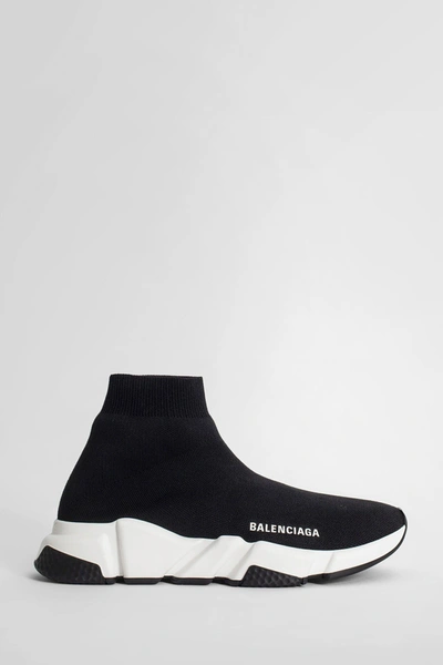 Balenciaga Speed Lt Logo-print Stretch-knit High-top Sneakers In Black