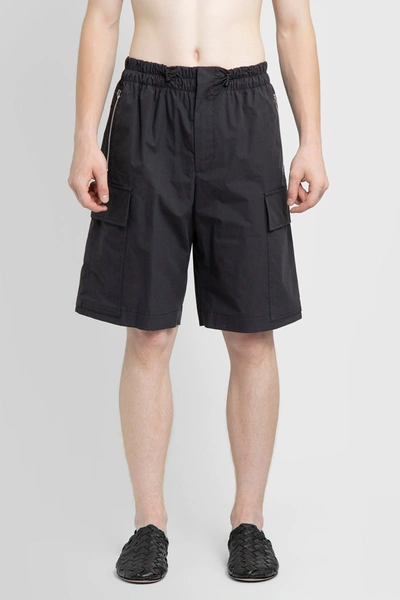 Shop Bottega Veneta Man Black Shorts