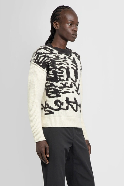 Shop Bottega Veneta Man Black&white Knitwear