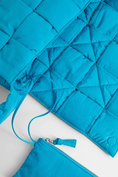 Shop Bottega Veneta Man Blue Shoulder Bags