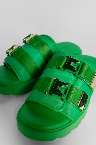 Shop Bottega Veneta Man Green Sandals