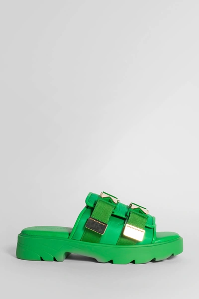 Shop Bottega Veneta Man Green Sandals