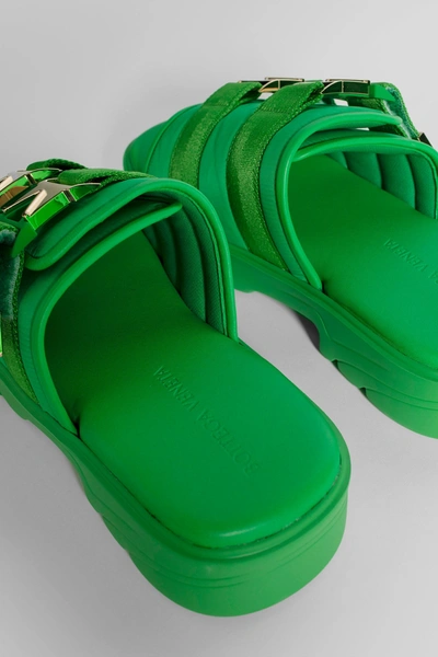 Shop Bottega Veneta Man Green Sandals