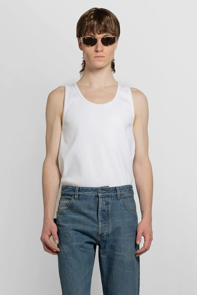 Shop Bottega Veneta Man Off-white Tank Tops