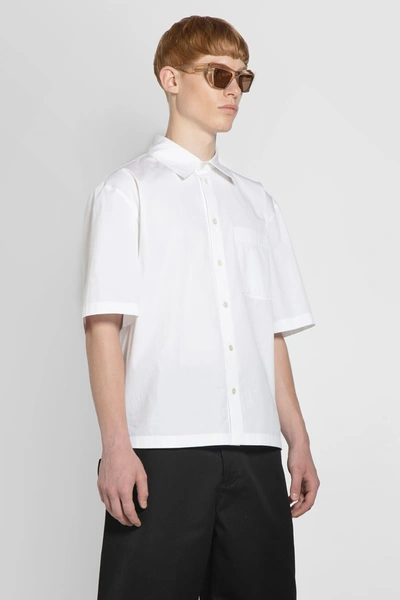 Shop Bottega Veneta Man White Shirts