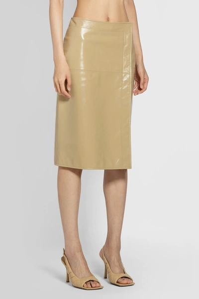 Shop Bottega Veneta Woman Beige Skirts