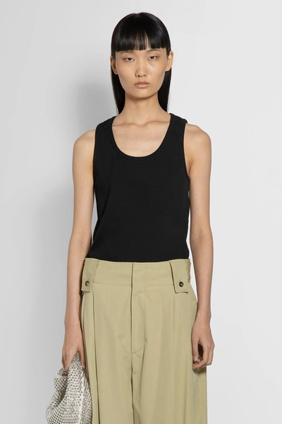 Shop Bottega Veneta Woman Black Tank Tops