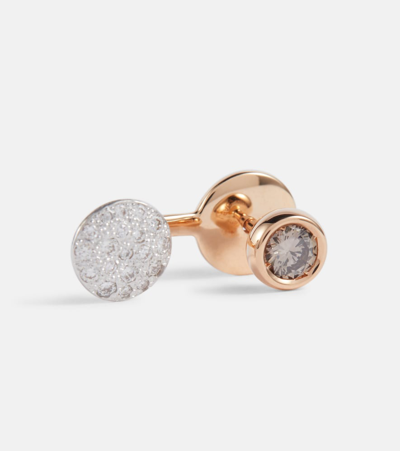 Pomellato Sabbia 18kt Rose Gold Single Earring With Diamonds In Gold