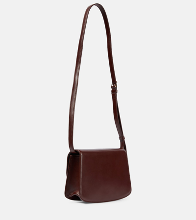 Shop The Row Sofia Mini Leather Shoulder Bag In Brown