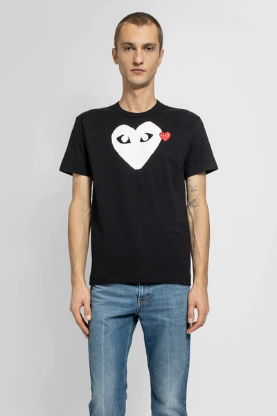 Shop Comme Des Garçons Play Man Black T-shirts