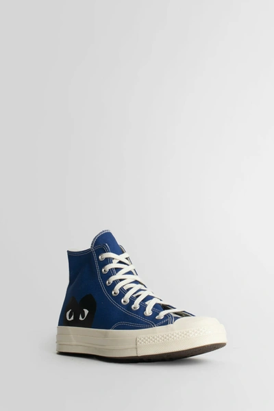 Shop Comme Des Garçons Play Unisex Blue Sneakers