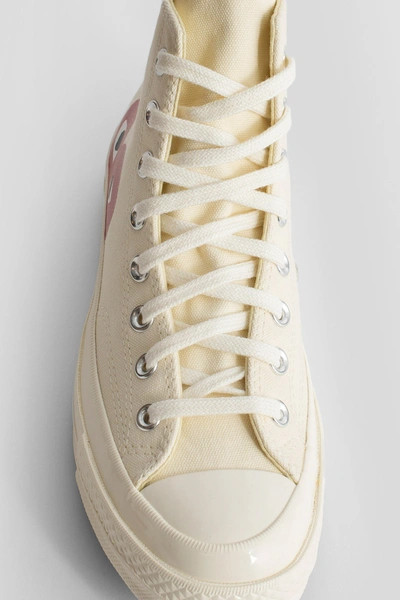 Shop Comme Des Garçons Play Unisex Off-white Sneakers