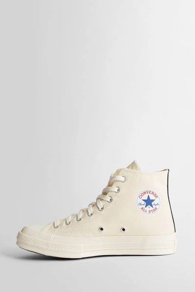 Shop Comme Des Garçons Play Unisex Off-white Sneakers