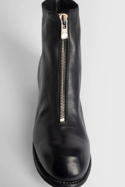 Guidi Soft Horse Full Grain Front Zip Boots In Black