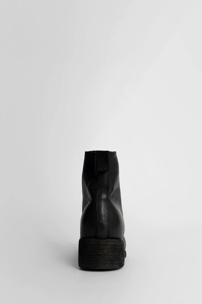 Guidi Front Zip Leather Ankle Boots In Black