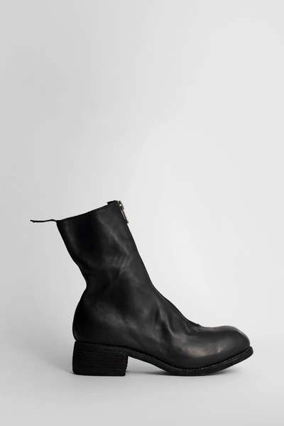 Guidi Rear-zip Horse Leather Boots In Black