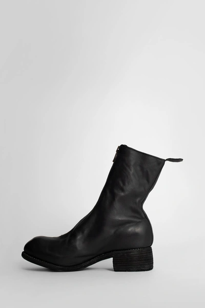 Guidi Rear-zip Horse Leather Boots In Black
