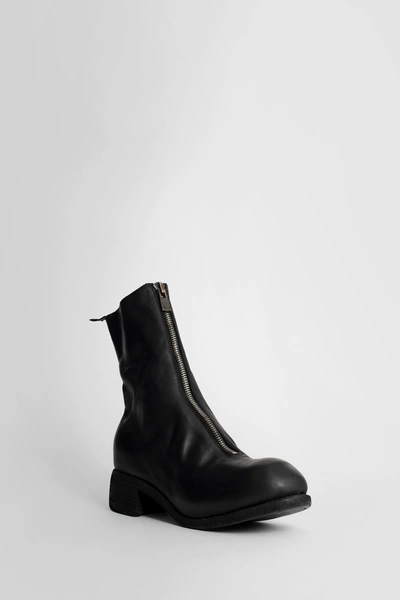 Guidi Rear-zip Horse Leather Boots In Black