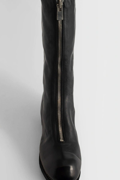 Guidi Rear-zip Horse Leather Boots In Black