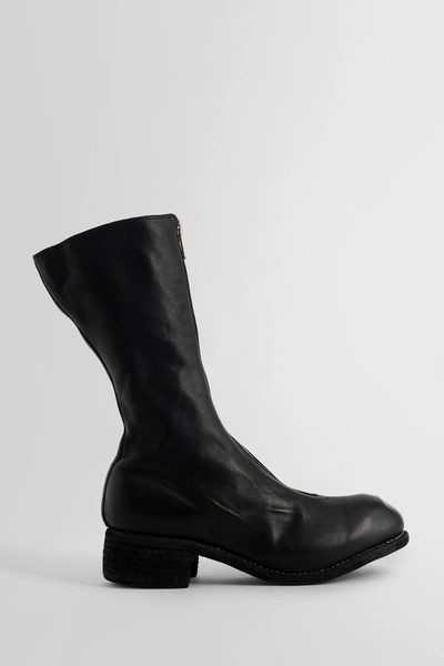 Guidi Rear-zip Horse Leather Boots In Black