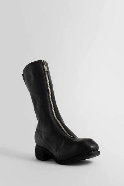 Guidi Rear-zip Horse Leather Boots In Black
