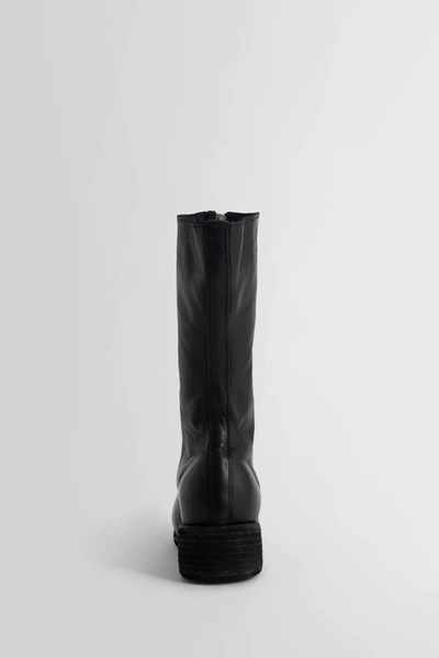 Guidi Rear-zip Horse Leather Boots In Black