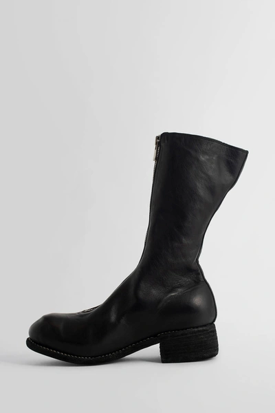 Guidi Rear-zip Horse Leather Boots In Black