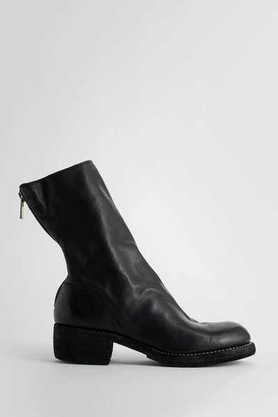 Guidi Rear-zip Horse Leather Boots In Black