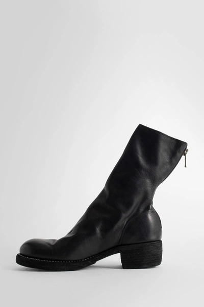 Guidi Rear-zip Horse Leather Boots In Black