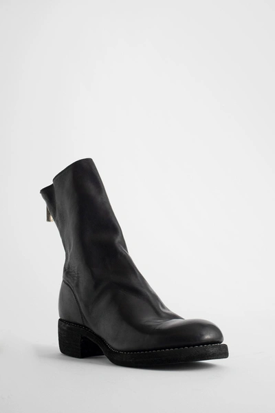 Guidi Rear-zip Horse Leather Boots In Black