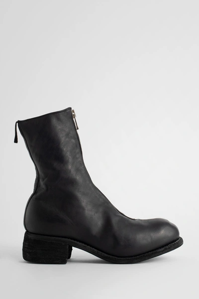 Guidi Rear-zip Horse Leather Boots In Black